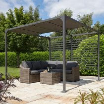 Faversham Free Standing 3x3 Aluminium Canopy In Grey