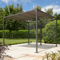 Faversham Free Standing 3x3 Aluminium Canopy In Grey