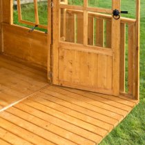 Allensford Wooden 7x7 Summer House In Dipped Honey Brown