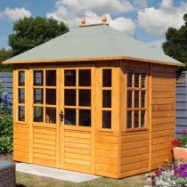 Cannonbury Wooden Summer House In Dipped Honey Brown