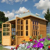 Cannonbury Wooden Summer House In Dipped Honey Brown