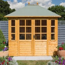 Cannonbury Wooden Summer House In Dipped Honey Brown