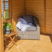 Cannonbury Wooden Summer House In Dipped Honey Brown