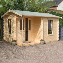 Gower Garden Office Wooden Cabin In Untreated Natural Timber