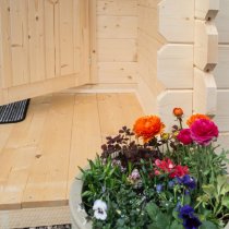 Gower Garden Office Wooden Cabin In Untreated Natural Timber