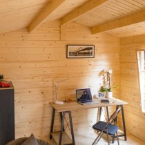 Gower Garden Office Wooden Cabin In Untreated Natural Timber