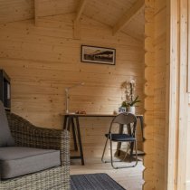 Gower Garden Office Wooden Cabin In Untreated Natural Timber