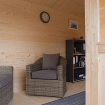 Gower Garden Office Wooden Cabin In Untreated Natural Timber