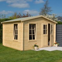 Gower Garden Retreat Wooden Cabin In Untreated Natural Timber