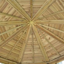 Baylham Wooden Eight Sided Gazebo In Natural Timber