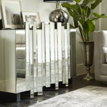 Claverdon Clear Glass Sideboard With 2 Doors In Mirrored