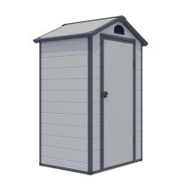 Alloya Plastic 4x3 Apex Shed In Light Grey