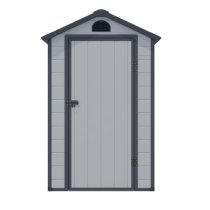 Alloya Plastic 4x3 Apex Shed In Light Grey