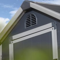 Alloya Plastic 4x6 Apex Shed In Dark Grey