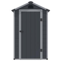 Alloya Plastic 4x6 Apex Shed In Dark Grey