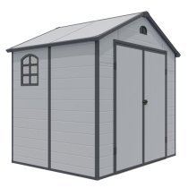 Alloya Plastic 8x6 Apex Shed In Light Grey