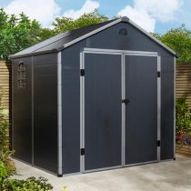 Alloya Plastic 8x6 Apex Shed In Dark Grey