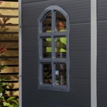 Alloya Plastic 8x6 Apex Shed In Dark Grey