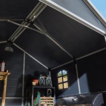 Alloya Plastic 8x6 Apex Shed In Dark Grey