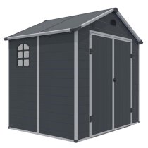 Alloya Plastic 8x6 Apex Shed In Dark Grey