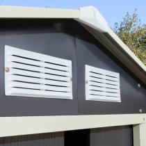 Thorpe Metal 6x4 Apex Shed In Dark Grey