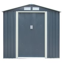 Thorpe Metal 6x4 Apex Shed In Dark Grey