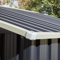 Thorpe Metal 8x6 Apex Shed In Dark Grey