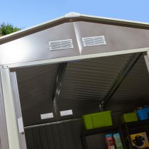 Thorpe Metal 10x8 Apex Shed In Light Grey