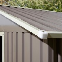 Thorpe Metal 10x8 Apex Shed In Light Grey