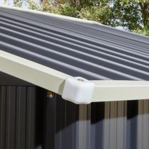 Thorpe Metal 10x8 Apex Shed In Dark Grey