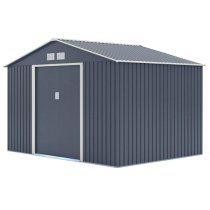 Thorpe Metal 10x8 Apex Shed In Dark Grey