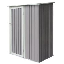 Thorpe Metal 5x3 Pent Shed In Light Grey