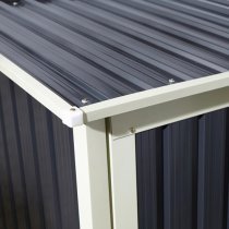 Thorpe Metal 5x3 Pent Shed In Dark Grey