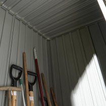 Thorpe Metal 5x3 Pent Shed In Dark Grey