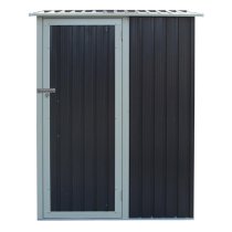 Thorpe Metal 5x3 Pent Shed In Dark Grey