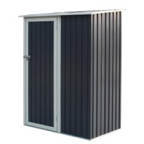 Thorpe Metal 5x3 Pent Shed In Dark Grey