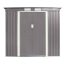 Thorpe Metal 6x4 Pent Shed In Light Grey