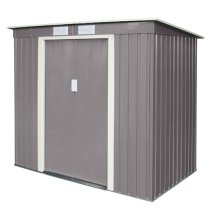 Thorpe Metal 6x4 Pent Shed In Light Grey