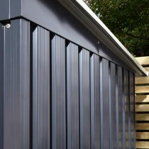 Thorpe Metal 6x4 Pent Shed In Dark Grey