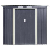 Thorpe Metal 6x4 Pent Shed In Dark Grey