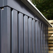 Thorpe Metal 8x4 Pent Shed In Dark Grey