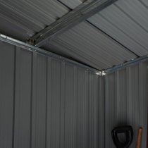 Thorpe Metal 8x4 Pent Shed In Dark Grey