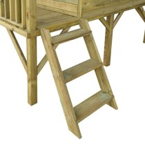 Oxer Wooden Highview Hideaway Kids Playhouse In Natural Timber