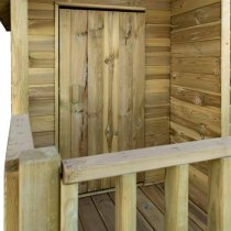 Oxer Wooden Highview Hideaway Kids Playhouse In Natural Timber