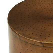 Atria Round Metal Side Table In Brass