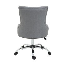 Anatolia Velvet Home And Office Chair With Chrome Base In Grey