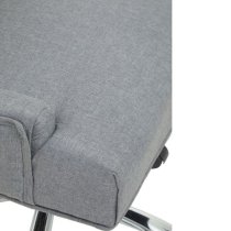 Anatolia Velvet Home And Office Chair With Chrome Base In Grey