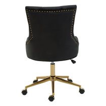 Anatolia Velvet Home And Office Chair In Black