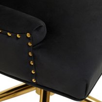 Anatolia Velvet Home And Office Chair In Black