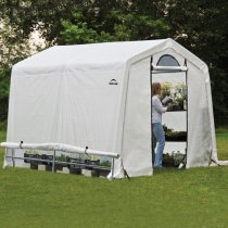 Wyck Ripstop Translucent 8x8 Greenhouse Storage Shed In White